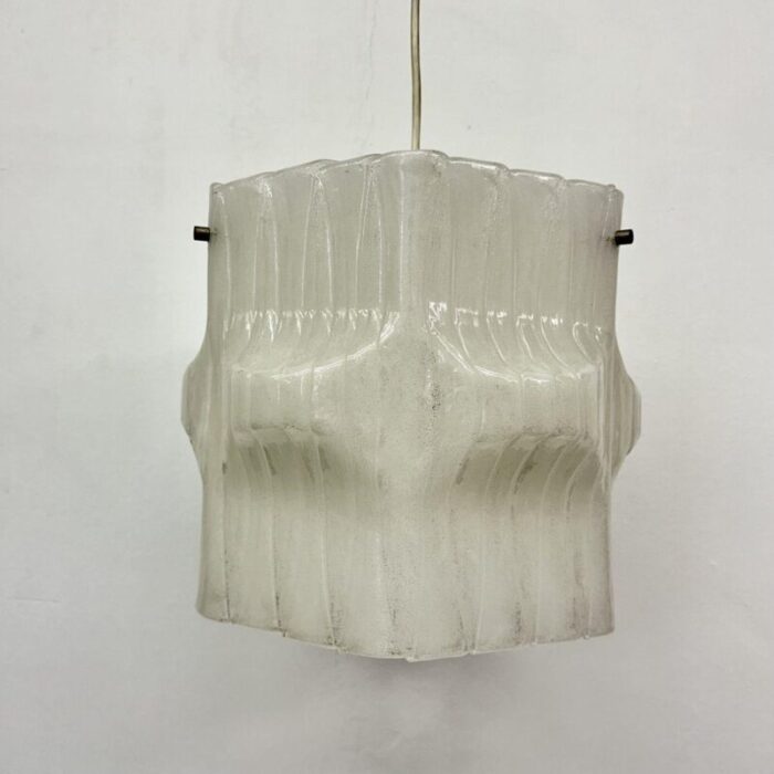 mid century ice acrylic pendant lamp 1970s 2