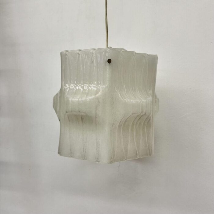 mid century ice acrylic pendant lamp 1970s 4