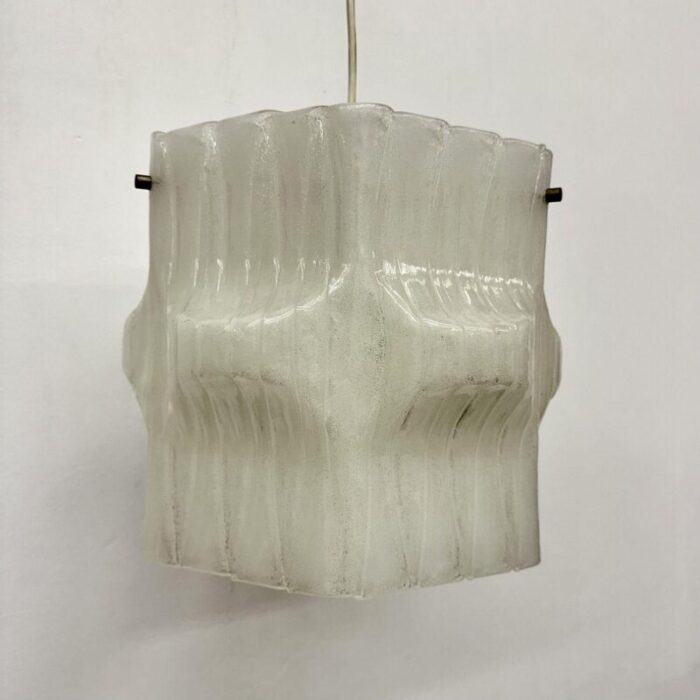 mid century ice acrylic pendant lamp 1970s 5