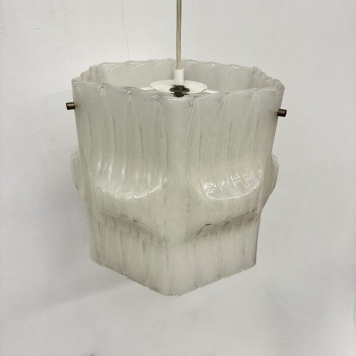 mid century ice acrylic pendant lamp 1970s 6