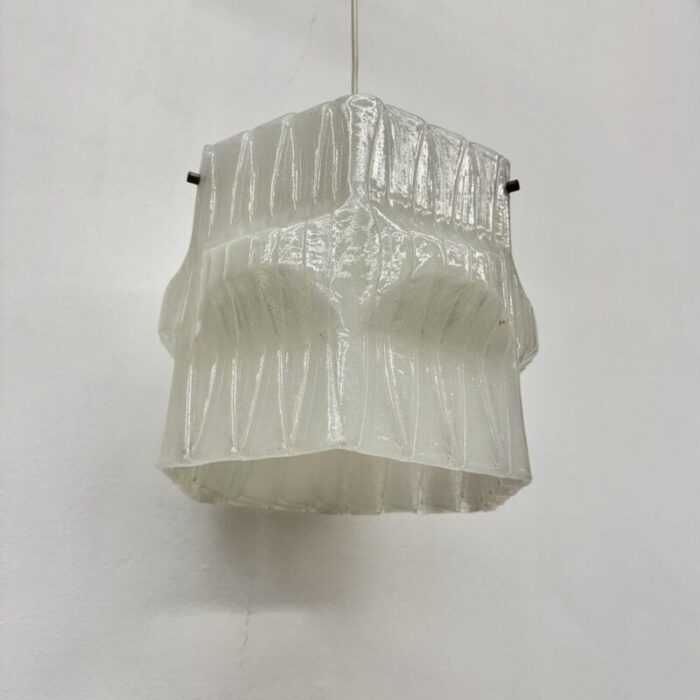 mid century ice acrylic pendant lamp 1970s 7