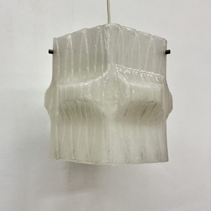 mid century ice acrylic pendant lamp 1970s 8