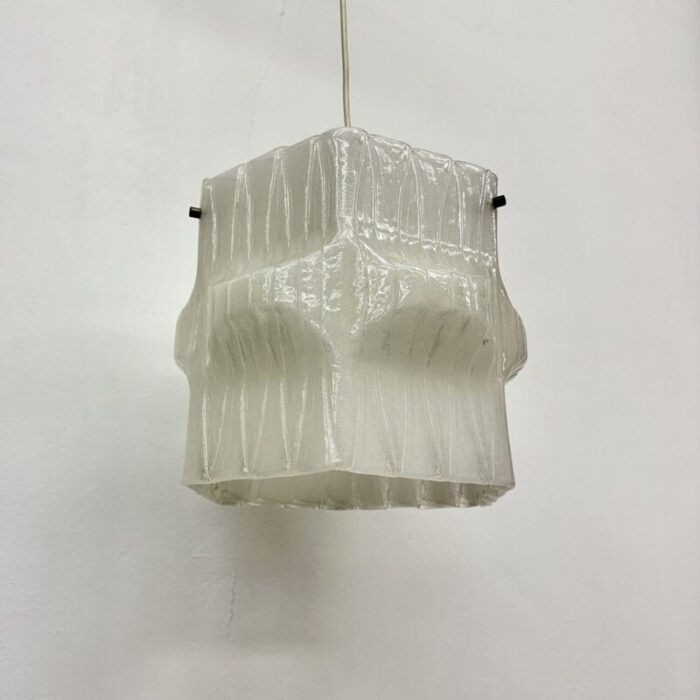 mid century ice acrylic pendant lamp 1970s 9