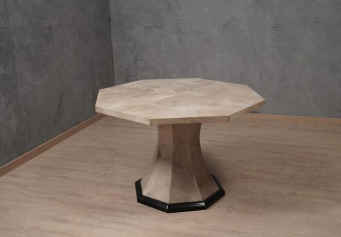 mid century italian octagonal goatskin table 1980 2686