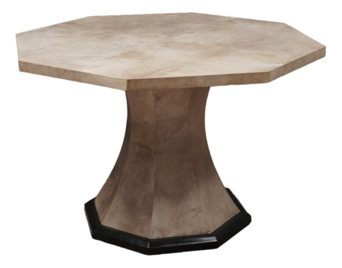 mid century italian octagonal goatskin table 1980 5124