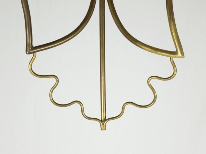 mid century italian sconces in white metal and brass set of 2 11