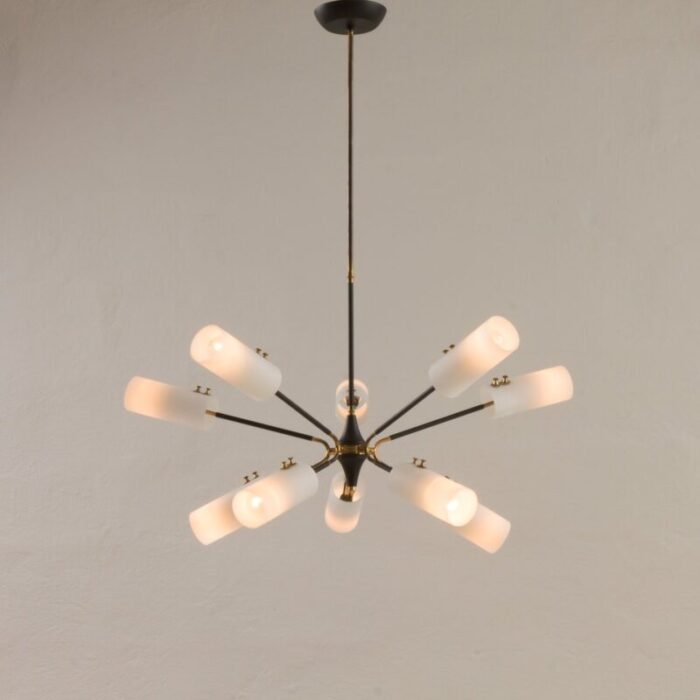 mid century italian sputnik chandelier attributed stilnovo 1960s 1