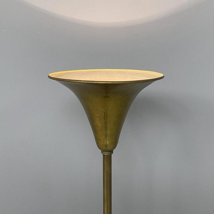 mid century modern art deco italian entirely brass floor lamp 1940s 15