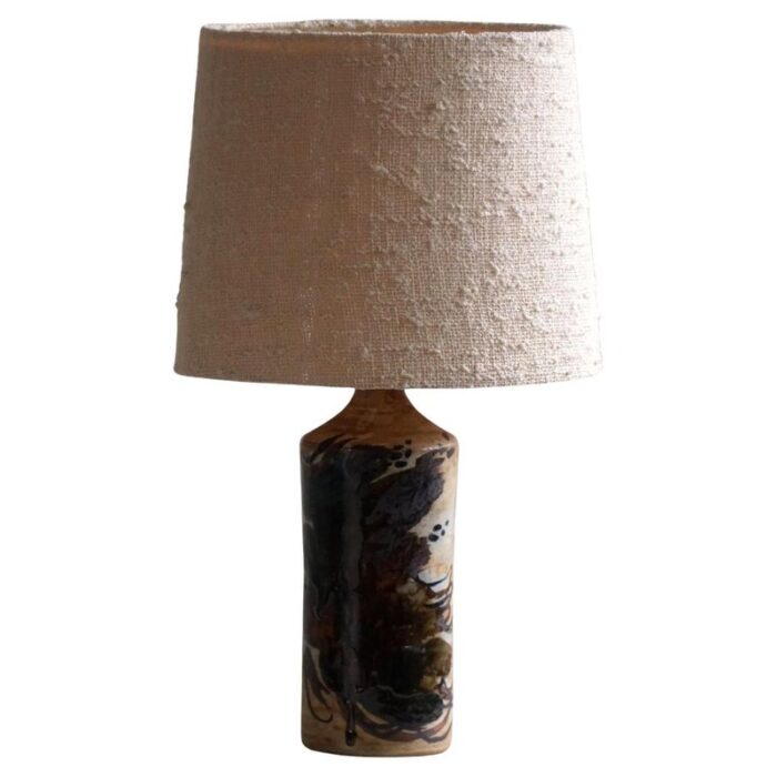 mid century modern danish table lamp in ceramic attributed to conny walther 1970s 1