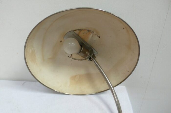 mid century modern helo table lamp ufo mushroom lamp in green chrome from helo leuchten 1950s 9