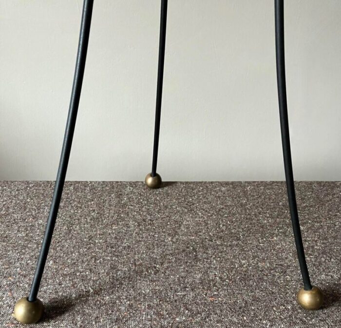 mid century modern iron tri leg floor lamp 8431