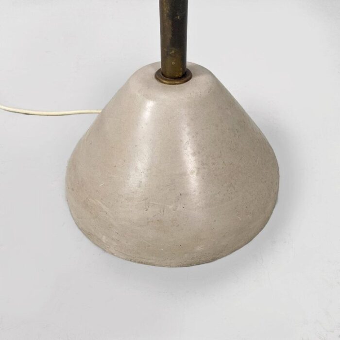 mid century modern italian brass glass and iron floor lamp 1950s 14