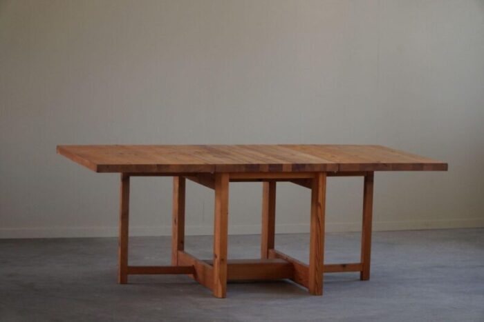 mid century modern swedish drop leaf folding table in pine 1960s 14