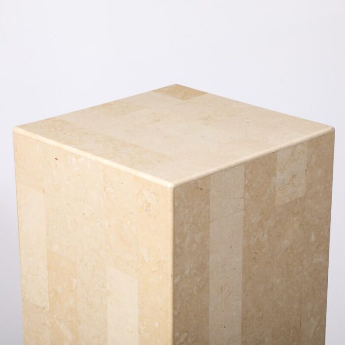 mid century modernist tessellate stone pedestal by maitland smith 3629