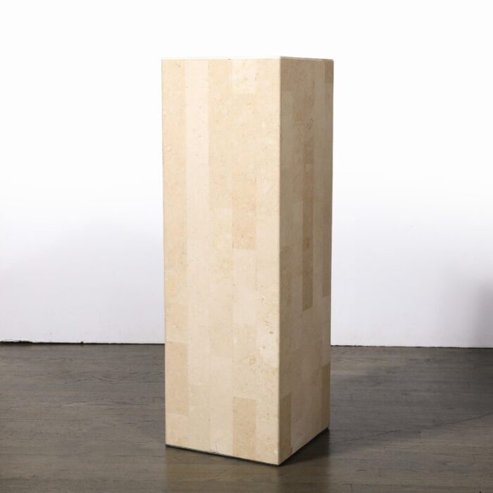 mid century modernist tessellate stone pedestal by maitland smith 5183