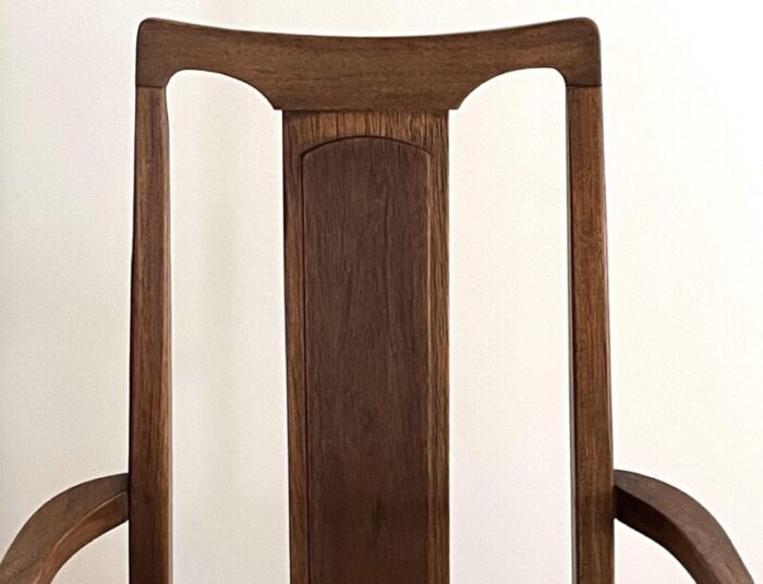 mid century perspecta style high back walnut side chair 1856