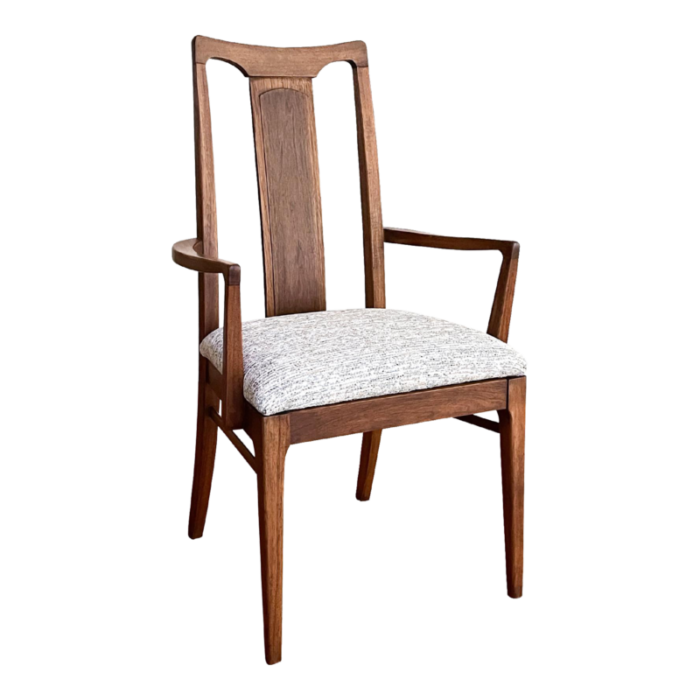 mid century perspecta style high back walnut side chair 7293