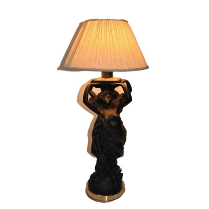 mid century risin table lamps with woman 1