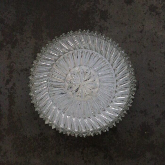 mid century round clear glass sconces flush mount 4