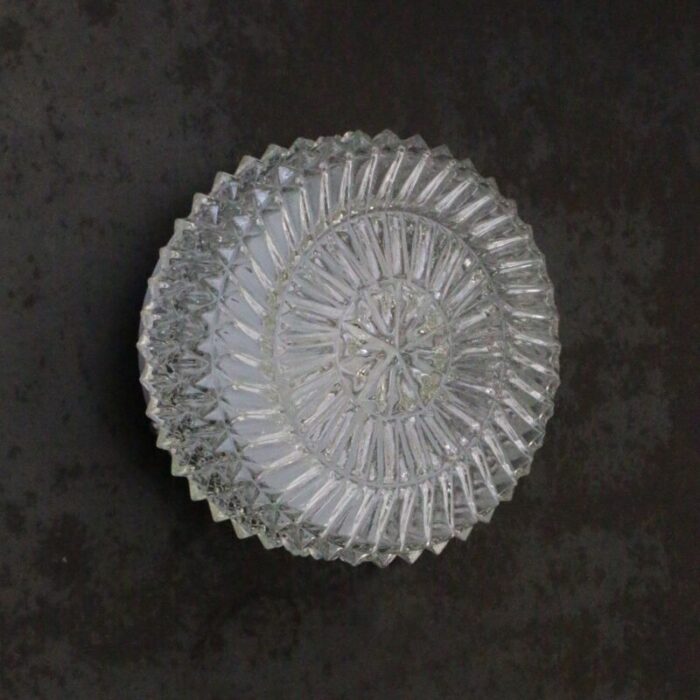 mid century round clear glass sconces flush mount 5