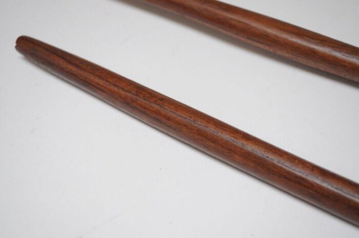 mid century scandinavian modern extra long teakwood salad tongs 0169