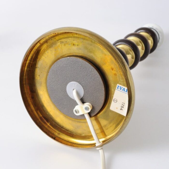 mid century swedish brass table lamp from ivars 1970s 6