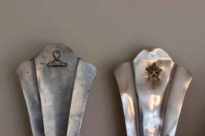 mid century swedish pewter sconces set of 2 6