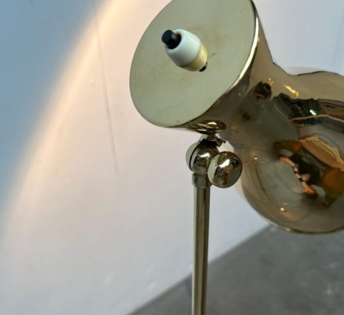 mid century swiss brass minimalist floor lamp by dieter schulz for wohnbedarf ag 1950s 16