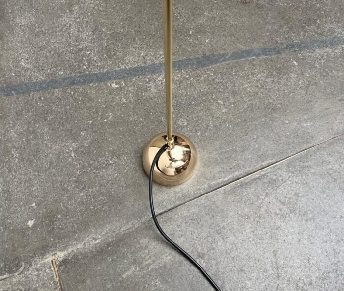 mid century swiss brass minimalist floor lamp by dieter schulz for wohnbedarf ag 1950s 17