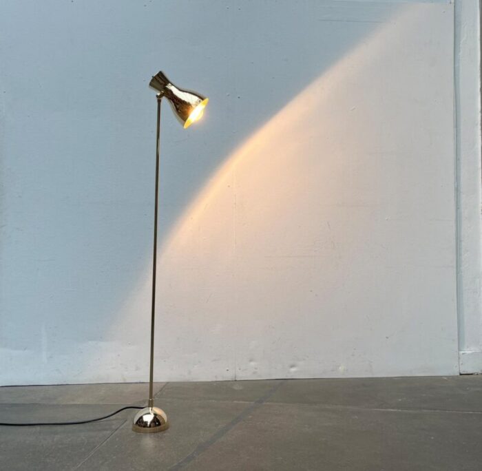 mid century swiss brass minimalist floor lamp by dieter schulz for wohnbedarf ag 1950s 21