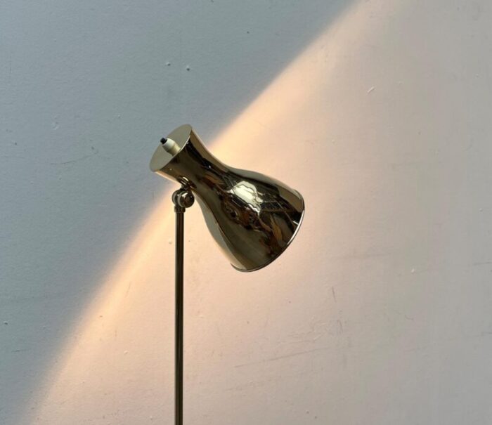 mid century swiss brass minimalist floor lamp by dieter schulz for wohnbedarf ag 1950s 33