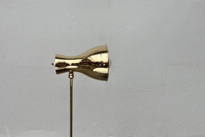 mid century swiss brass minimalist floor lamp by dieter schulz for wohnbedarf ag 1950s 5