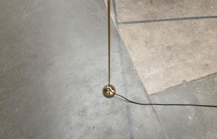 mid century swiss brass minimalist floor lamp by dieter schulz for wohnbedarf ag 1950s 6