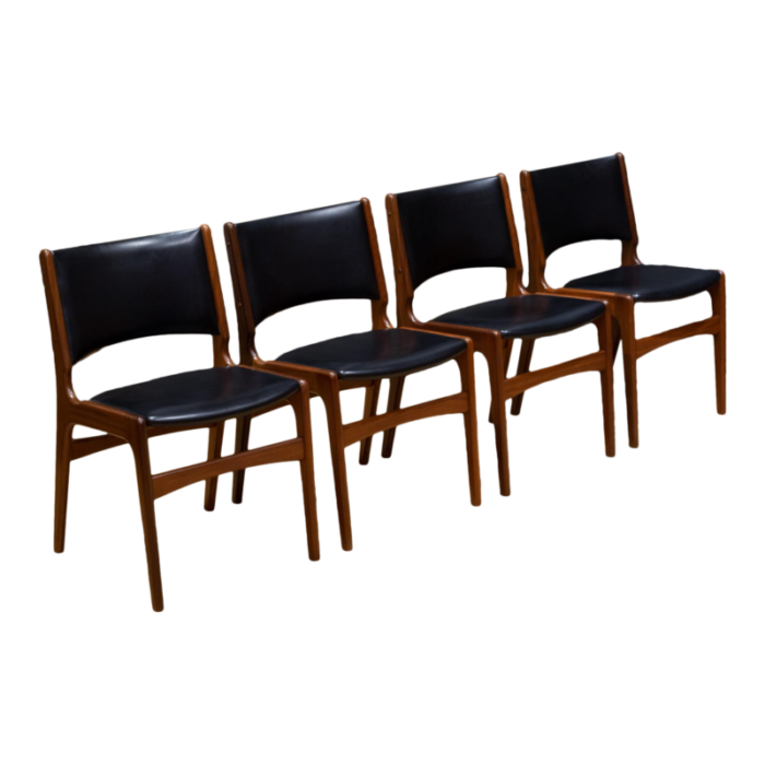 mid century teak model 89 eric buch for povl dinesen dining chairs c1960 2865