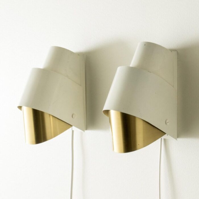 mid century wall lights by hans agne jakobsson 1960s set of 2 1