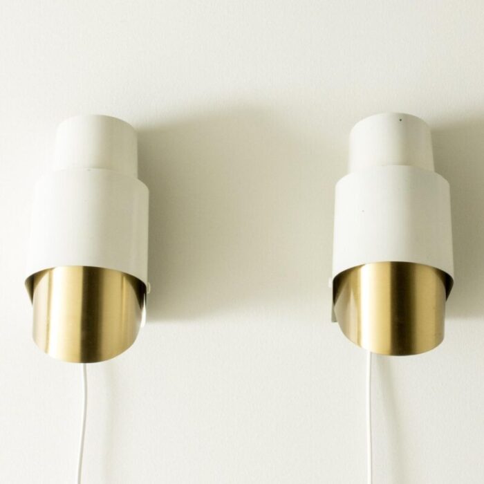 mid century wall lights by hans agne jakobsson 1960s set of 2 2