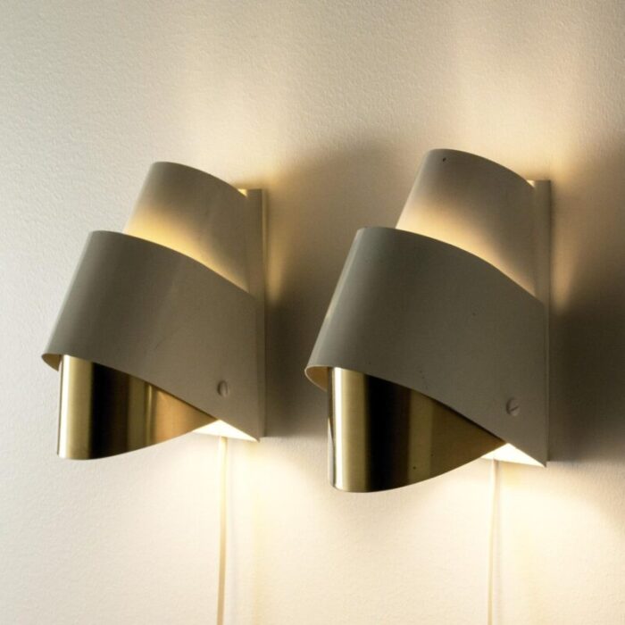 mid century wall lights by hans agne jakobsson 1960s set of 2 5