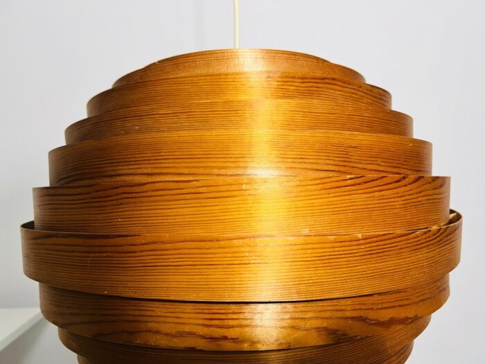 mid century wooden pendant lamp by hans agne jakobsson 1960s 11