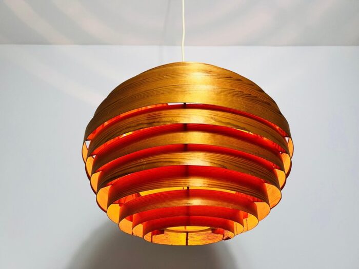 mid century wooden pendant lamp by hans agne jakobsson 1960s 12