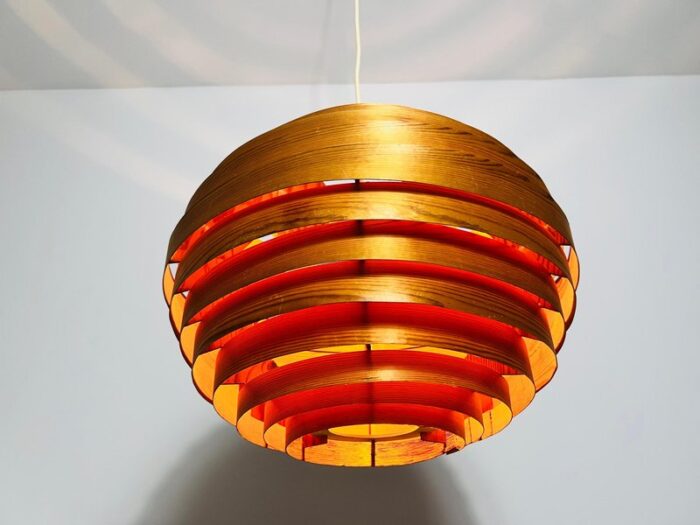 mid century wooden pendant lamp by hans agne jakobsson 1960s 13