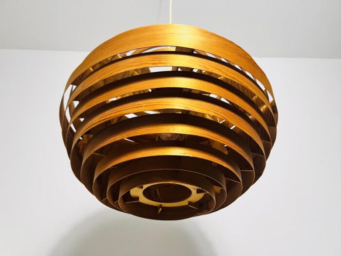 mid century wooden pendant lamp by hans agne jakobsson 1960s 5