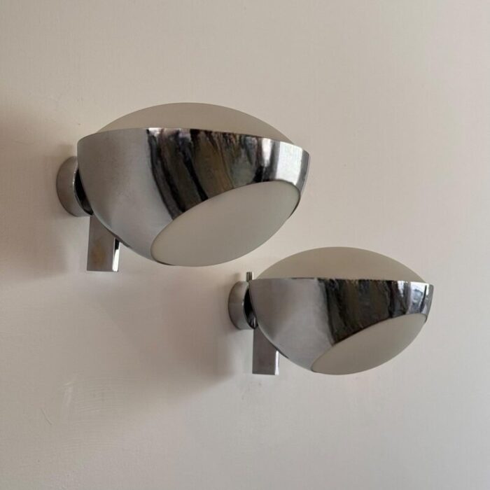 model 1963 1 sconces attributed to max ingrand for fontana arte 1960s set of 2 14