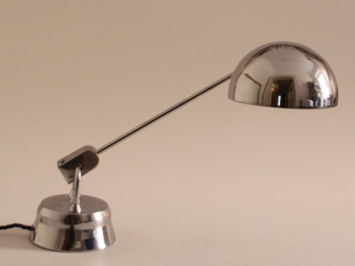 model 600 chrome lamp by charlotte perriand for jumo 1940s 2