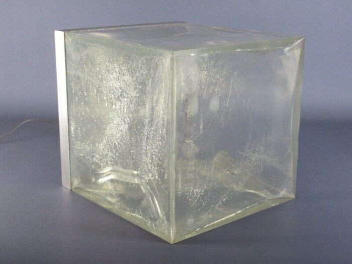 modern sturm und plastic ice effect cube table lamp 1990s 9