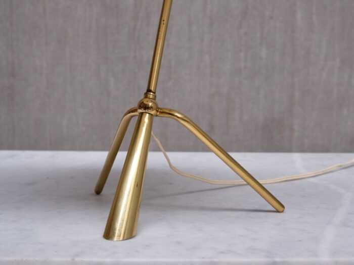 modern swedish sculptural tripod desk lamp in brass 1950s 12