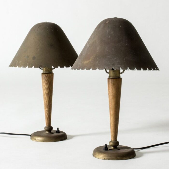 modernist table lamps from boehlmarks 1940s set of 2 1