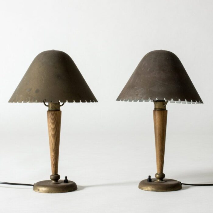 modernist table lamps from boehlmarks 1940s set of 2 2