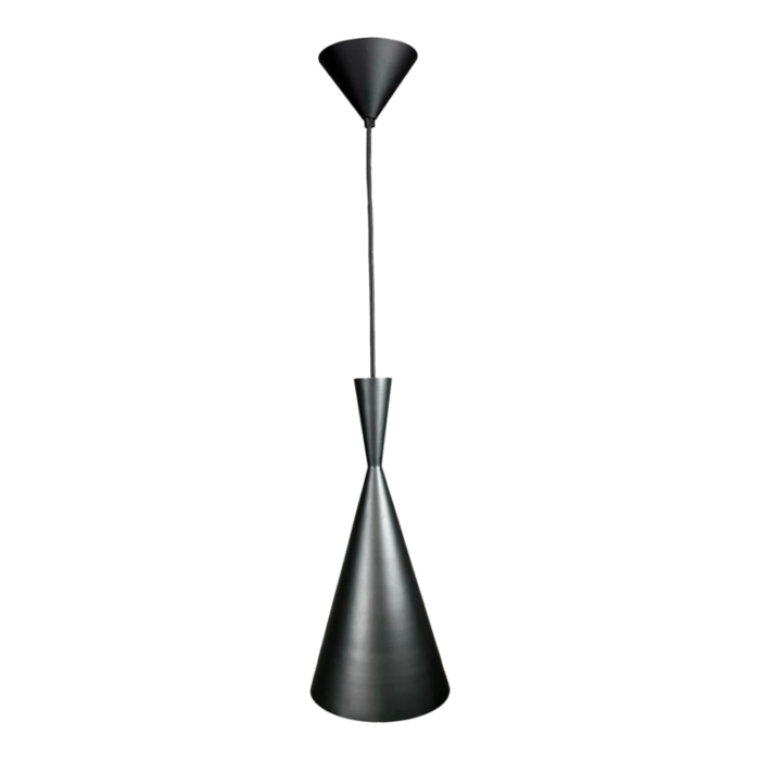 modernist tom dixon beat tall pendant light in black brass 5880