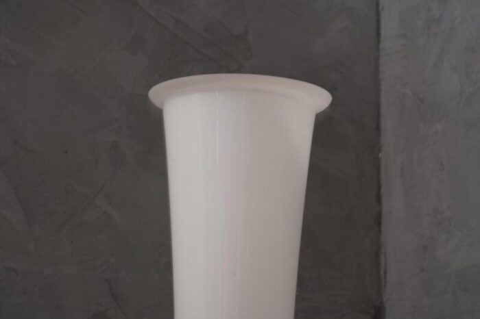 murano glass and carrara marble white floor lamp 1970 1047