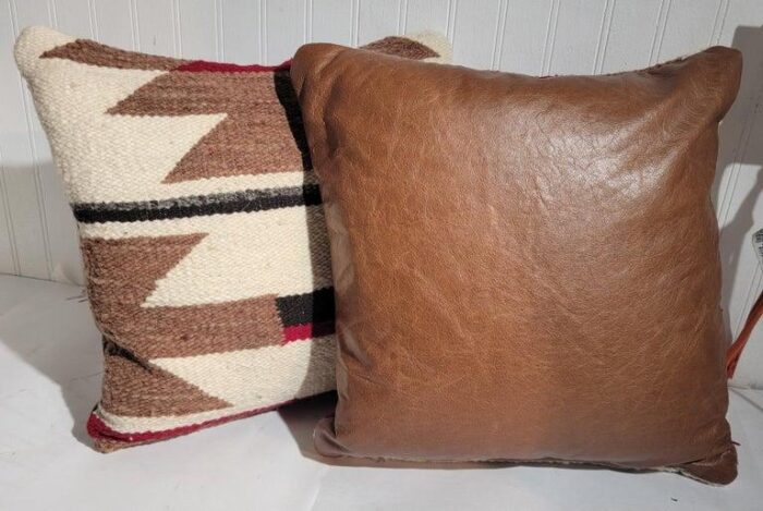 navajo indian weaving saddle blanket pillows pair 5504